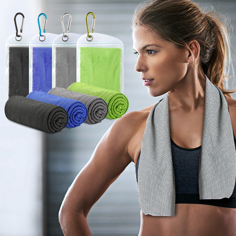 Instant Cooling Sport Towel 4-Pack with Carabiner Clip