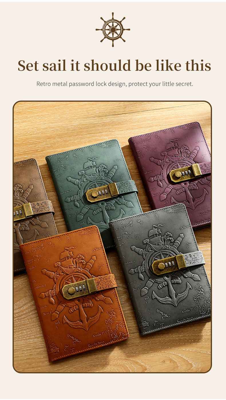 A5 Journal Retro Password Notebook Relief Sculpture