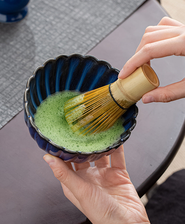 Japanese Kiln-Glazed Ceramic Matcha Set | 6-Piece Hyakuhon-Date Ceremonial Kit