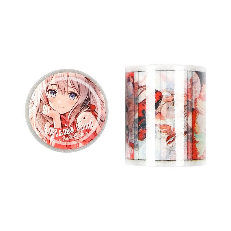 Peach Magic Anime Character Die-Cut Washi Tape Set 4 Rolls