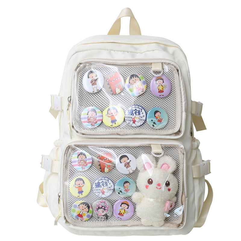Ita Bag Pin Display Backpack with Insert White