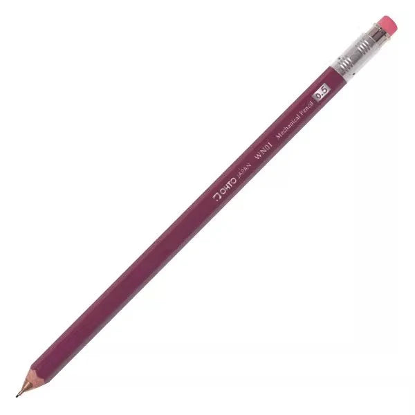 OHTO WN01 Wooden Pencil-Shaped Mechanical Pencil 0.5MM Red