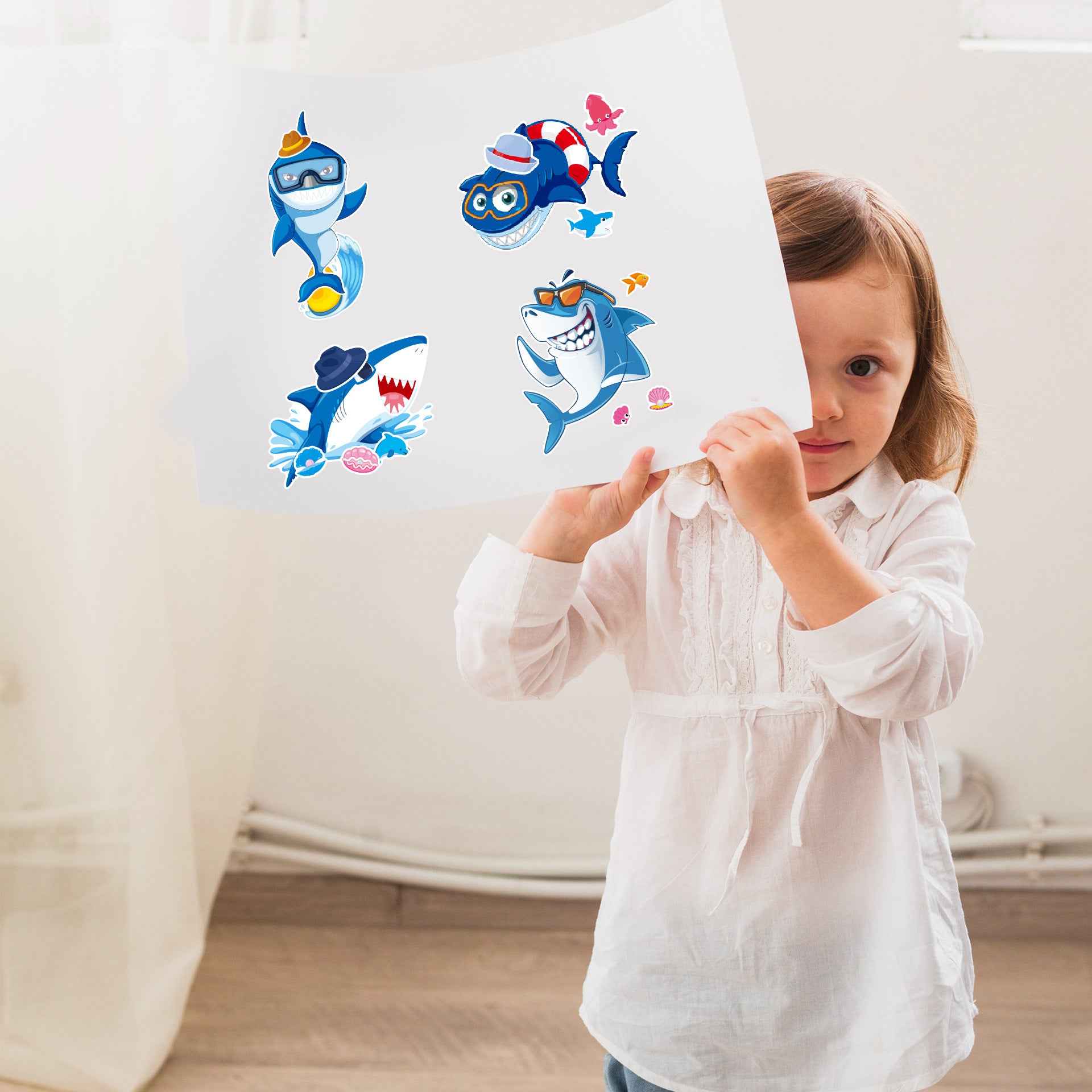 Make a Face Shark Sea Animal DIY Stickers for Kids 24 Sheets