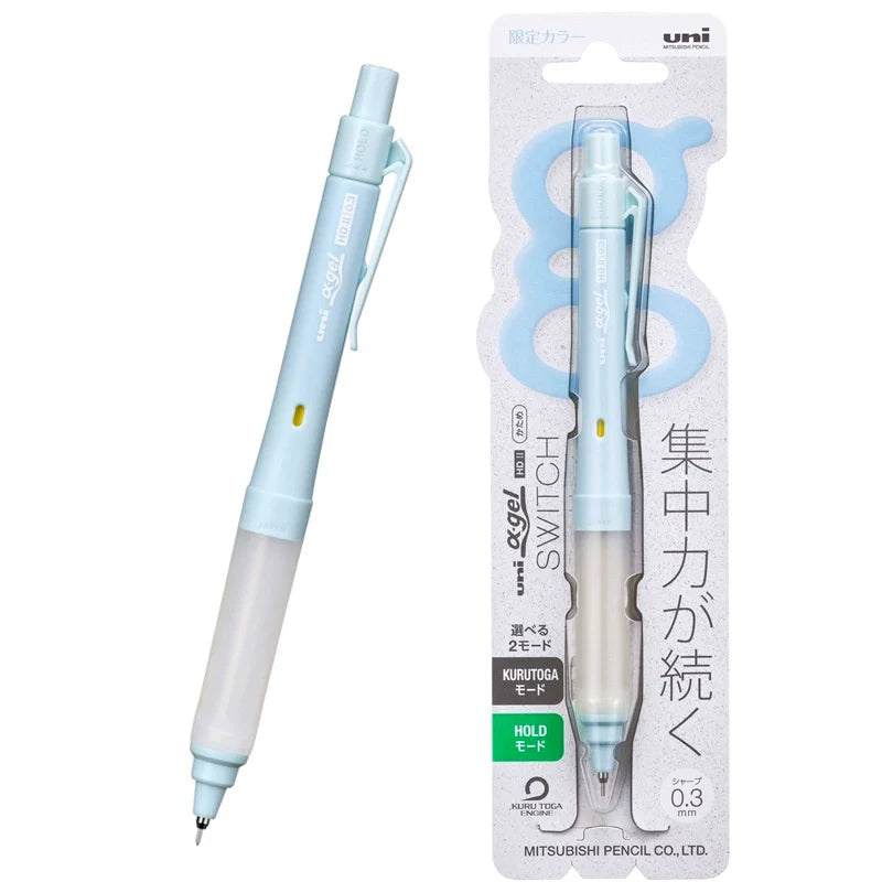 Uni Alpha Gel SWITCH Mechanical Pencil Limited Edition 0.3MM Light Blue