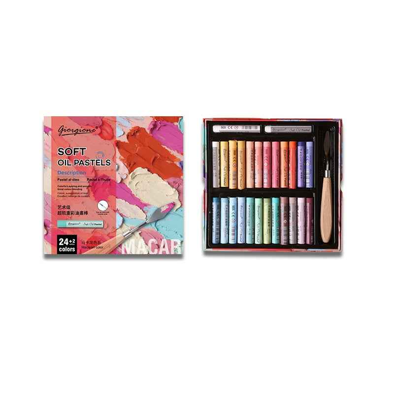 GIORGIONE Soft Oil Pastels for Artistis,24/36/48 Macaron Color 24 Color
