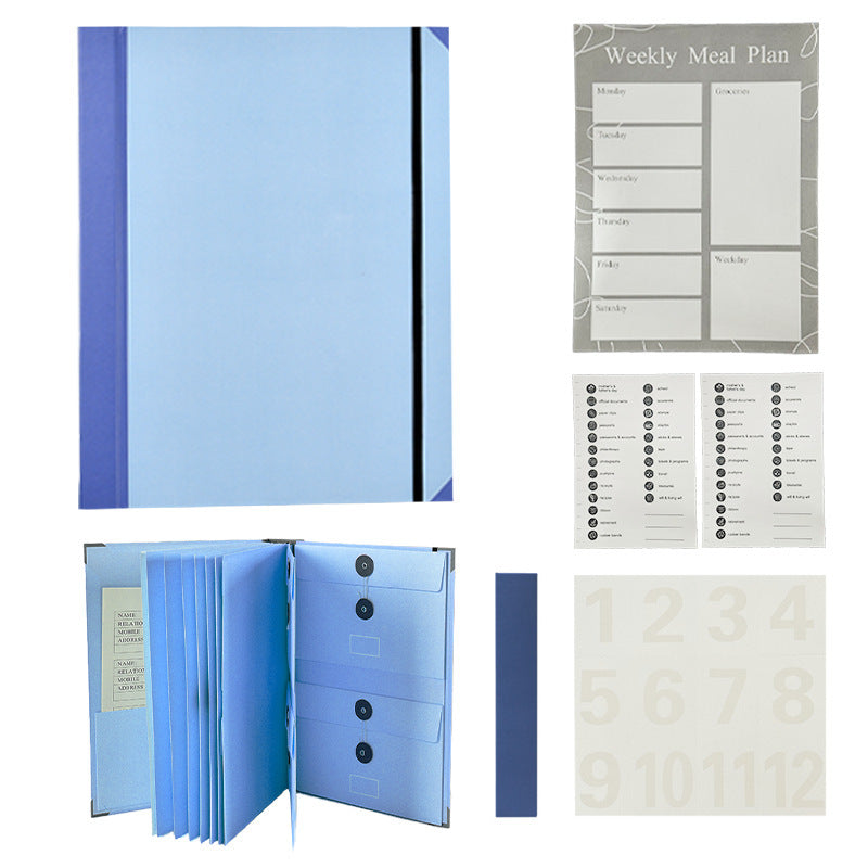 In Case Go Missing Binder Viral TikTok Folio Thickened Model Blue