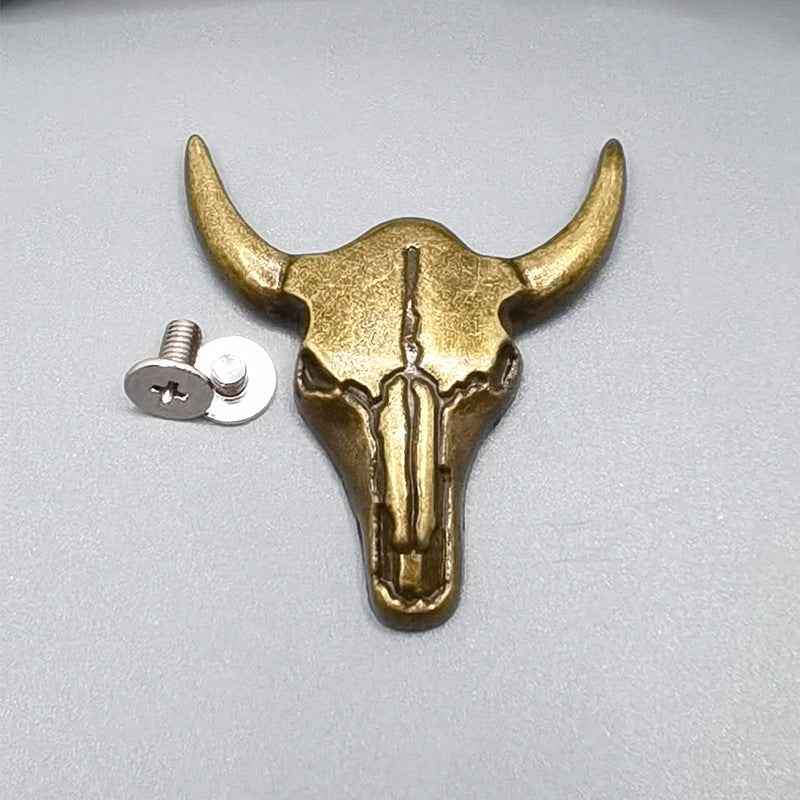 Bronze bullhead screw buckle with small threaded screw
