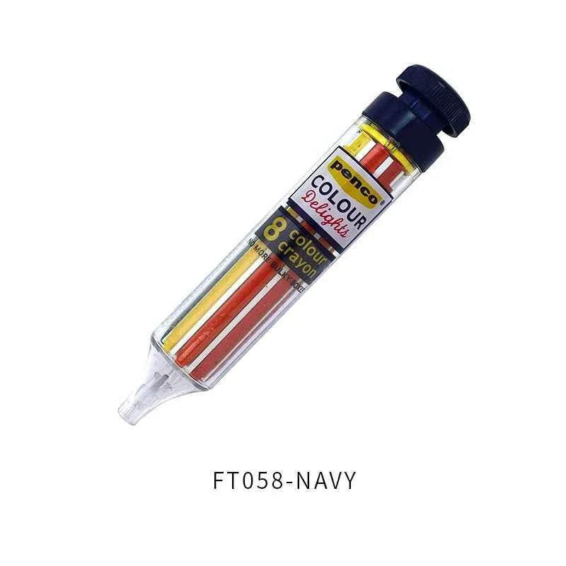 Penco 8 Colour Crayon FT-058 Navy