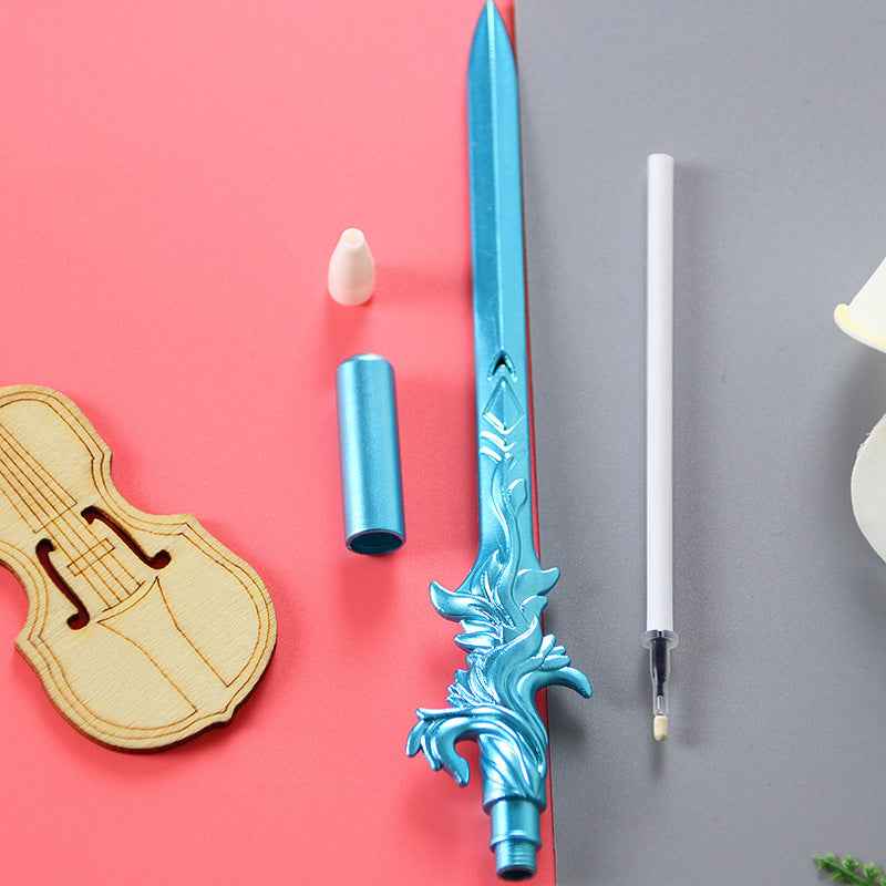 12 Pack Ancient Sword Plastic Gel Ink Pens Set