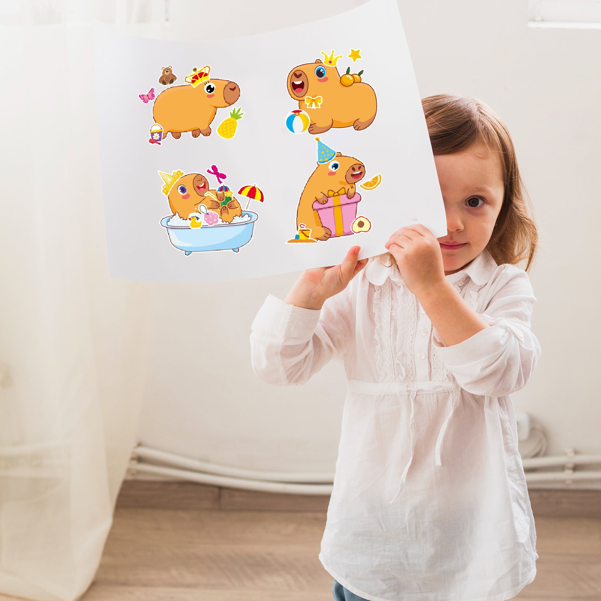 Make a Face Capybara Stickers for Kids 24 Sheets