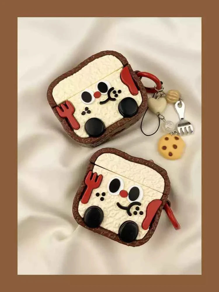 Chocolate Toast Emoji AirPods Case