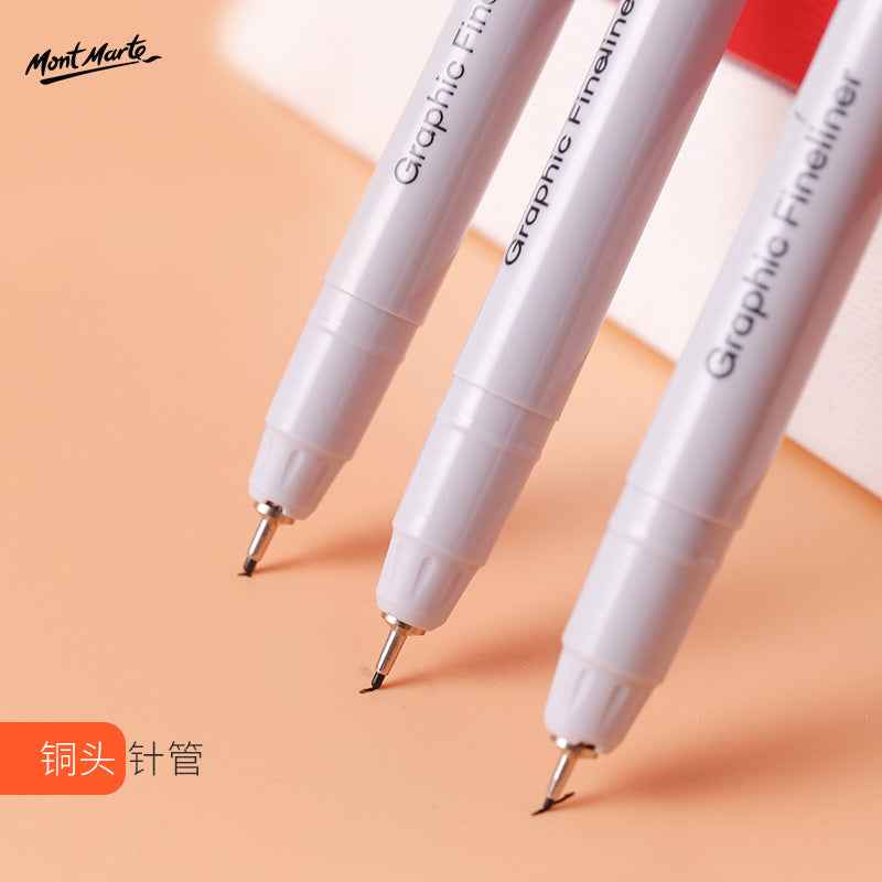 Mont Marte Premium Graphic Fineliners,7 Piece