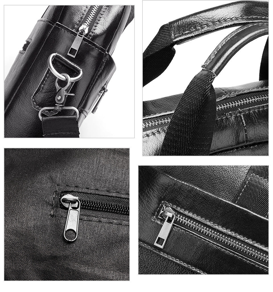 Vintage Leather Messenger Bag for Men MacBook Air 13.3 Inch Laptop