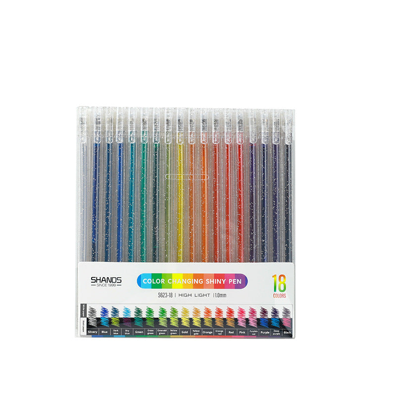 8/12/18 Color Glitter Gel Pens 1.0MM 18 Color