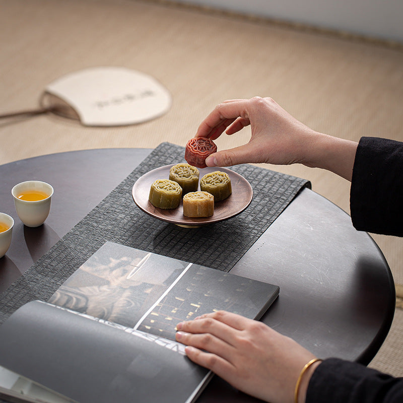 Walnut Wood Serving Plate | Zen-Style Fruit, Tea & Snack Tray