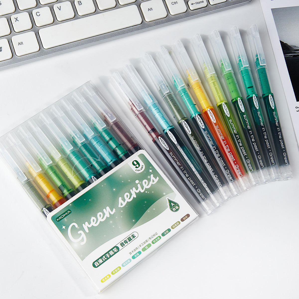 36-Color Liquid Rollerball Pen Set 0.5mm for Note Taking Sketching