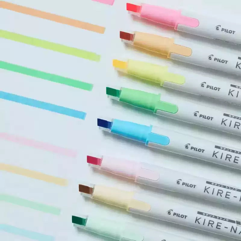 Pilot Kire-Na Dual Tip Highlighter - Set of 5 Colors