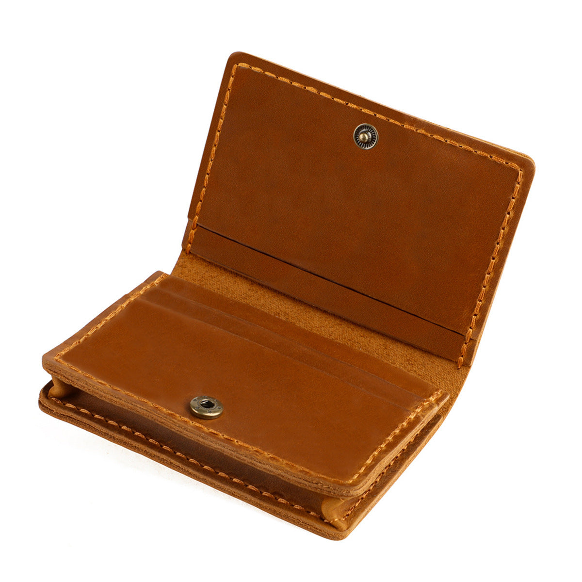 Handmade Crazy Horse Leather Card Holder Slim Wallet