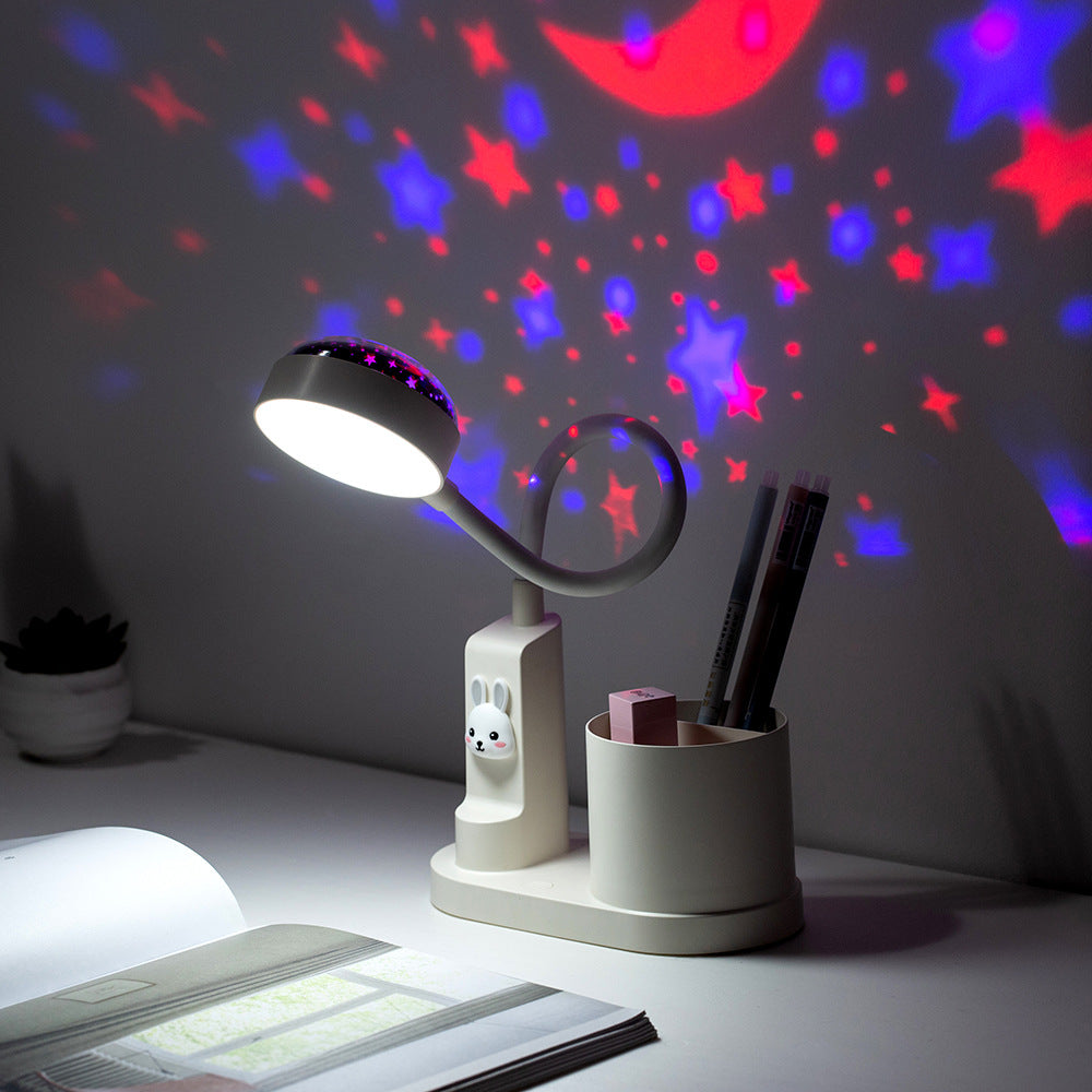 Starry Sky Phantom 2-in-1 Pen Holder Desk Lamp & Projection Night Light