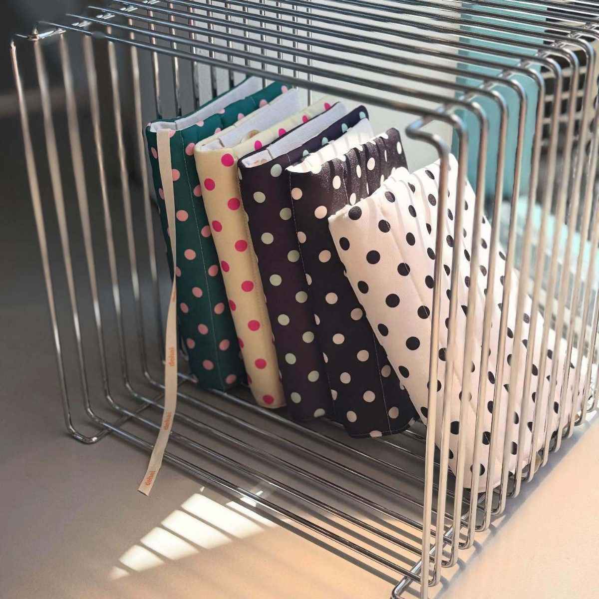 Polka Dot Book Cover - A5 Fabric Journal Sleeve & Planner Case