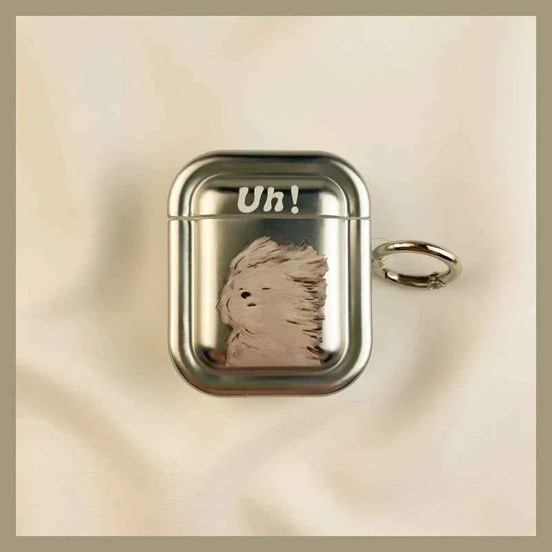 Electroplated Cartoon Puppy AirPods Case A