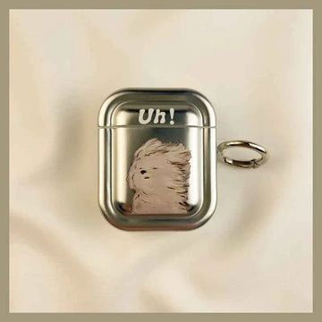 Electroplated Cartoon Puppy AirPods Case A