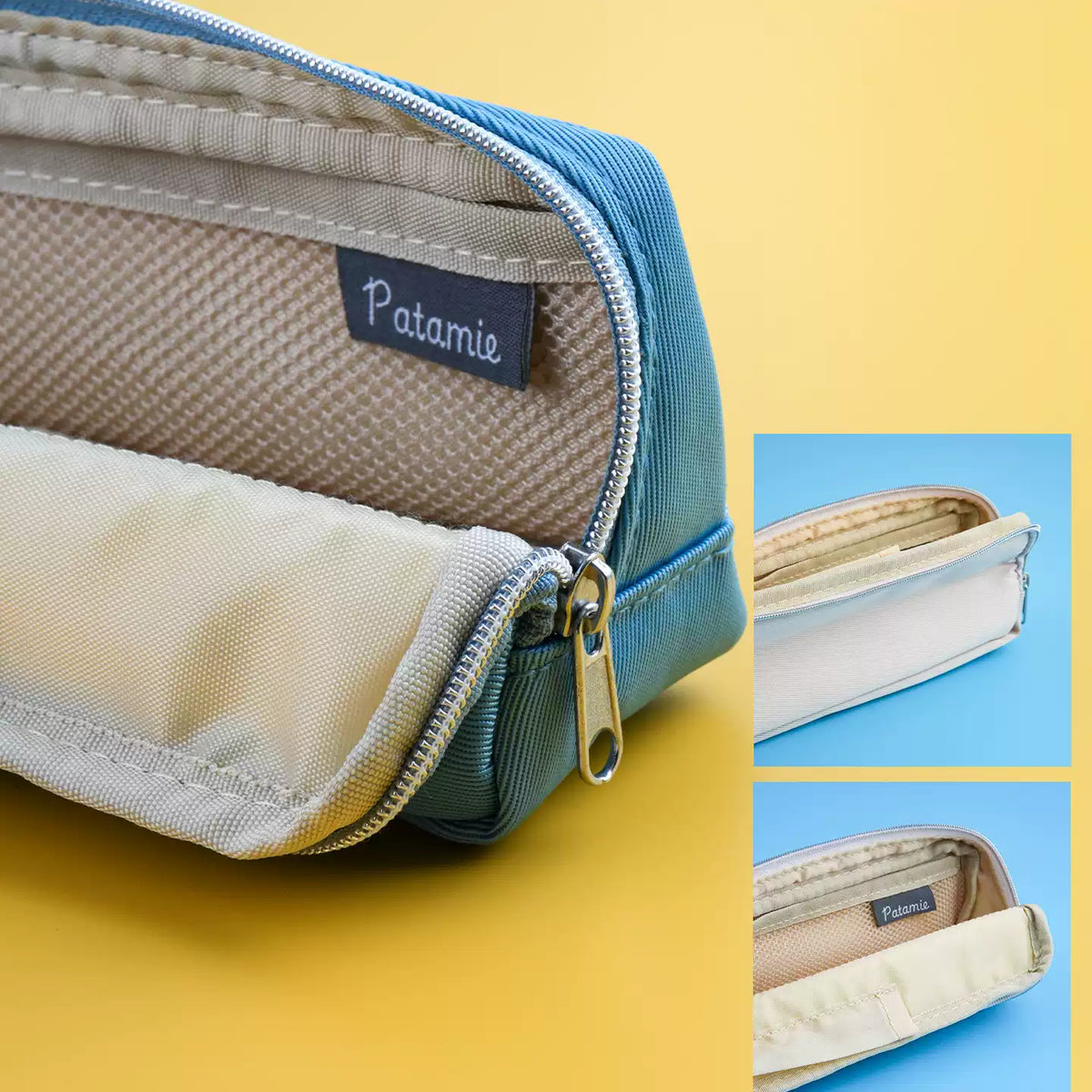 Raymay Patamie Magnetic Triangular Pencil Case – Snap-Open Magnetic Closure | W200 × H70 × D50mm | Polyester 60g | Made in Japan