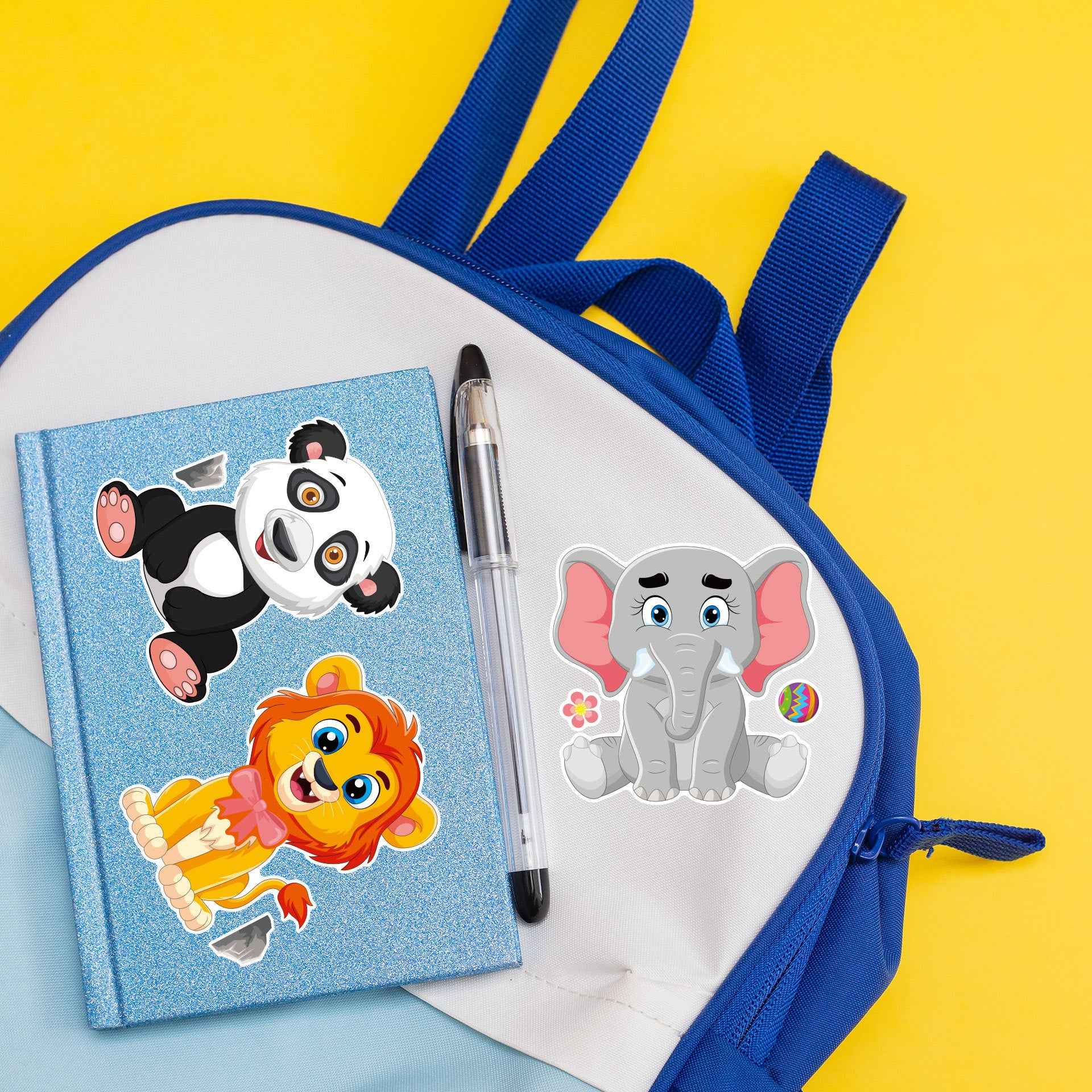 Make a Face Cartoon Animals Stickers for Kids 24 Sheets