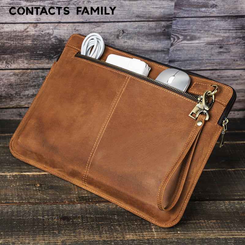Contacts Family MacBook Pro 14 Case – Leather Laptop Sleeve