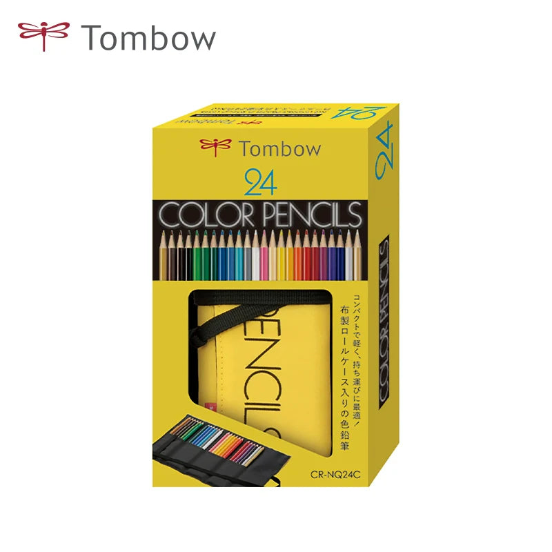 Tombow 24/36 Color Pencil Sets with Roll Case & Mini Sharpener 24 Colors