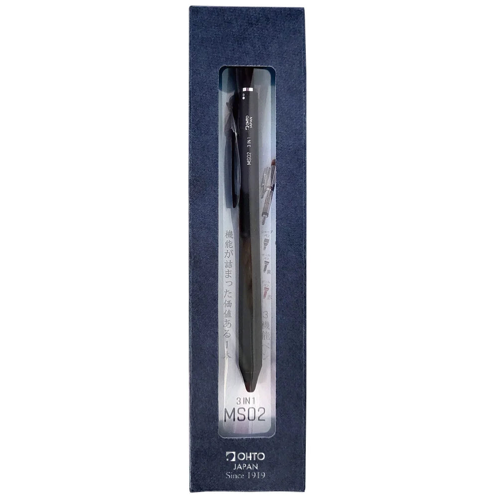 OHTO Japan MS02 3IN1 Multi Function Pen Black