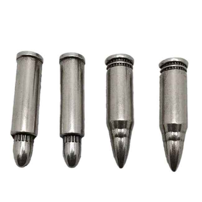 Vintage silver bullet spike studs, 2 styles, four studs shown