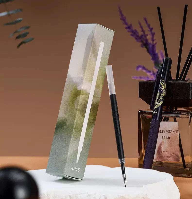 TANOOCI Calm Moments Aromatherapy Gel Pen Set | 0.5mm | 4 Scents: Lavender, Cedarwood, Eucalyptus & Lemongrass