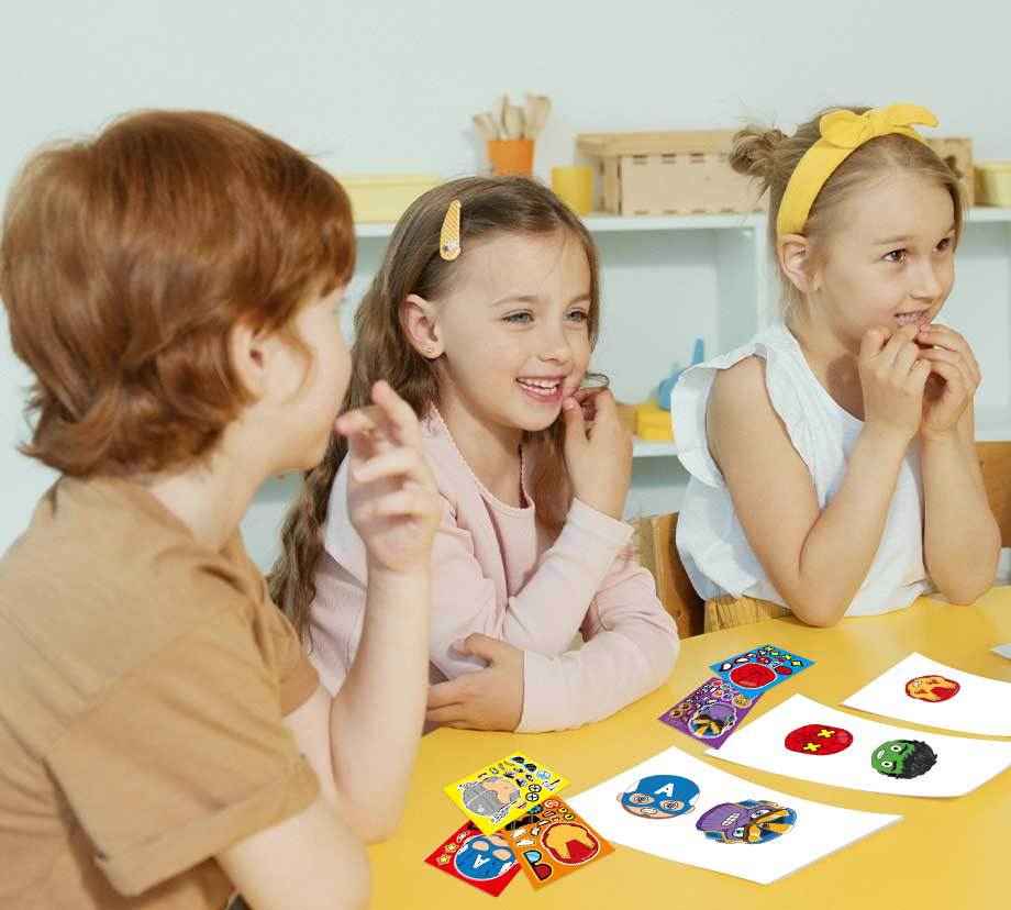 32 Sheets Cartoon Marvel Make a Face DIY Stickers for Kids