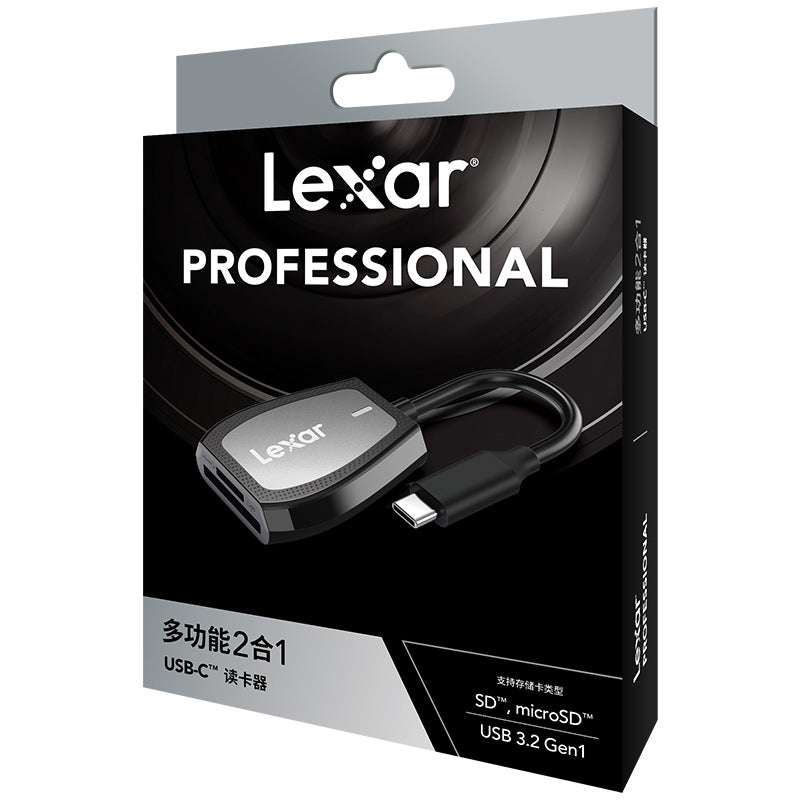 Lexar USB 3.2 Type-C Dual-Slot Reader,Supports SD microSD Cards