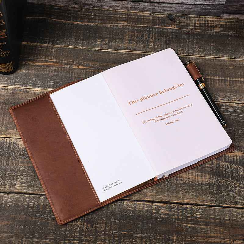 Leather Protective Cover Case for A5 Notebook Journal Planner