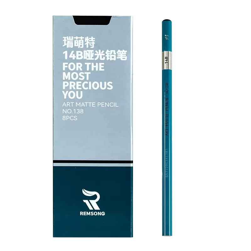 REMSONG ART Matte Pencil Set HB-20B Sketching and Drawing 8 Pack 14B