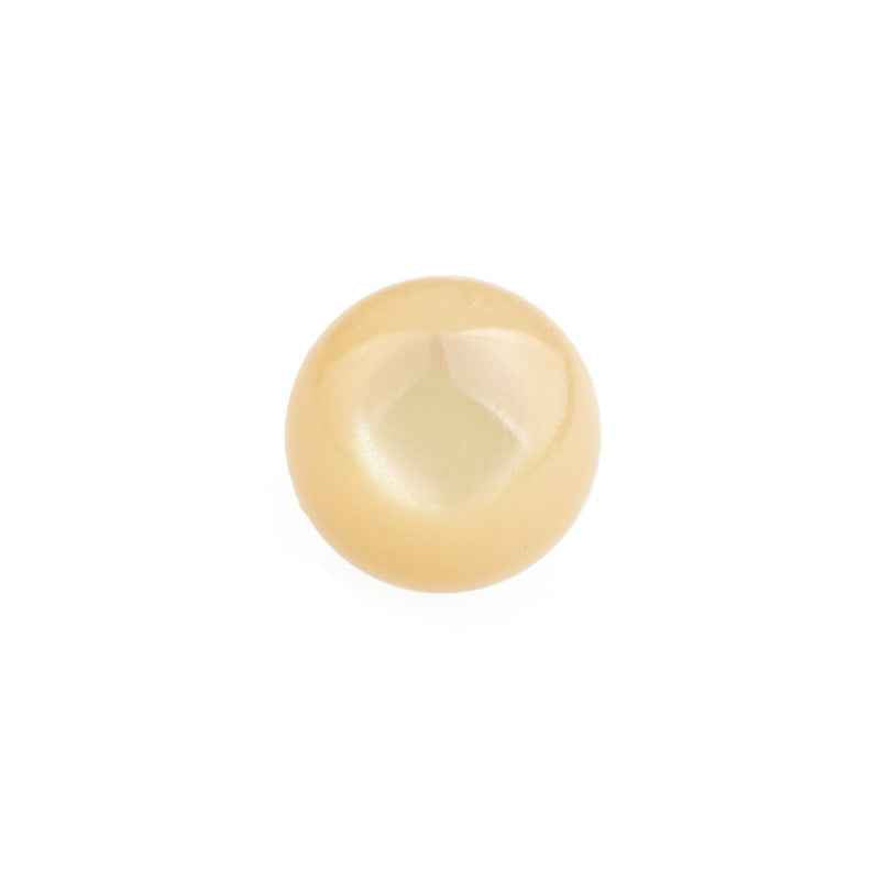 11,5 mm hellgelber Mushroom-Button mit gerippter, irisierender Oberfläche