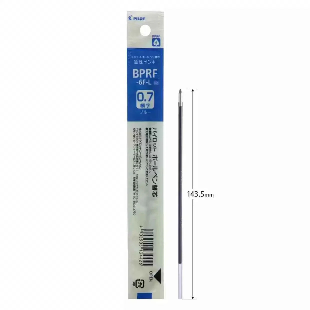 Pilot BPRF-6F Ballpoint Pen Refill - 0.7 mm - Black/Red/Blue - 3 Pack 3 Blue