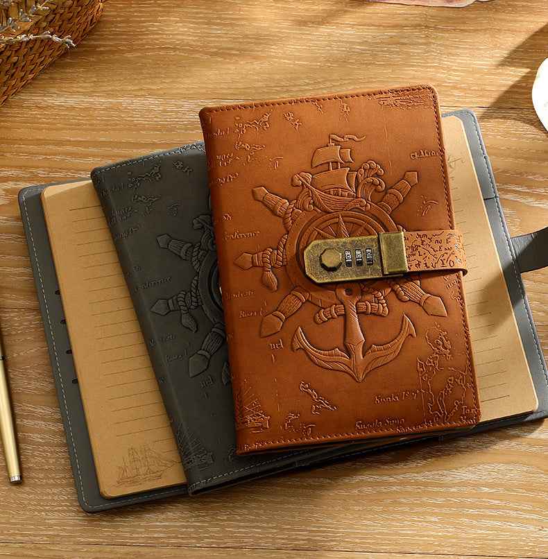 A5 Journal Retro Password Notebook Relief Sculpture