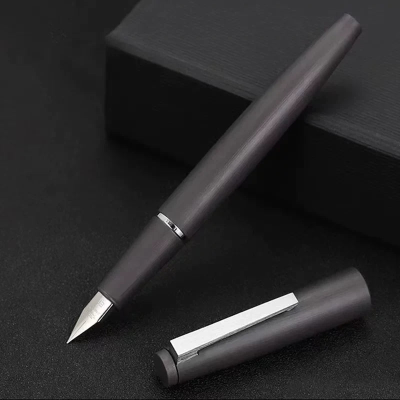 Jinhao 80 Fountain Pen – Lightweight Fiber Body, Smooth Nib for Students, Calligraphy & Extended Writing Silver Grey