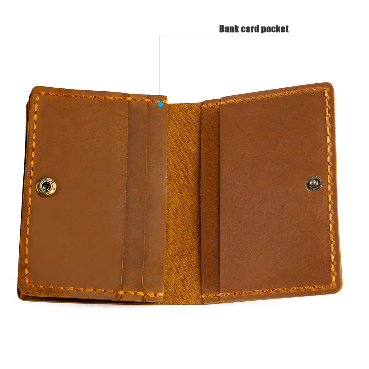 Handmade Crazy Horse Leather Card Holder Slim Wallet