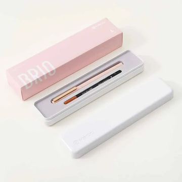 KACO Brio Rollerball Pen 0.6mm Black Ink Brass Body Pink