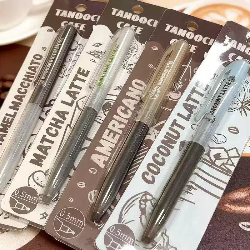 TANOOCI TBX-105 Coffee Scented Gel Pen 0.5MM 4 Pack