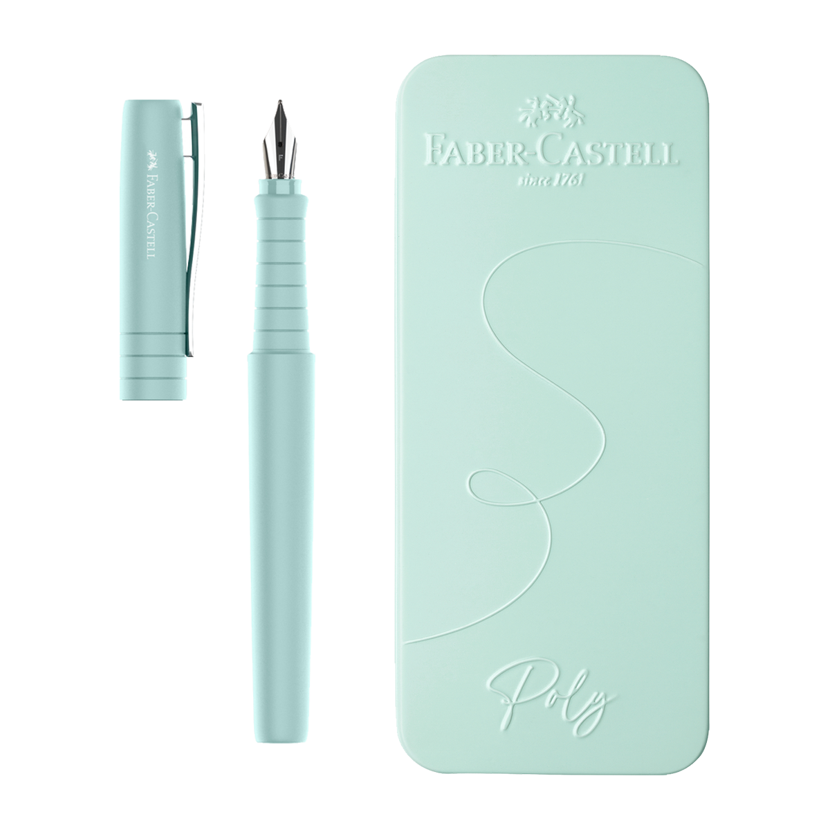 Faber-Castell Poly Ball Fountain Pen Fine Nib Blue