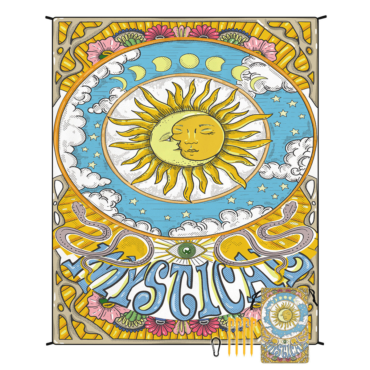 Bohemian Beach Mat & Outdoor Picnic Blanket – Waterproof 220 x 180cm