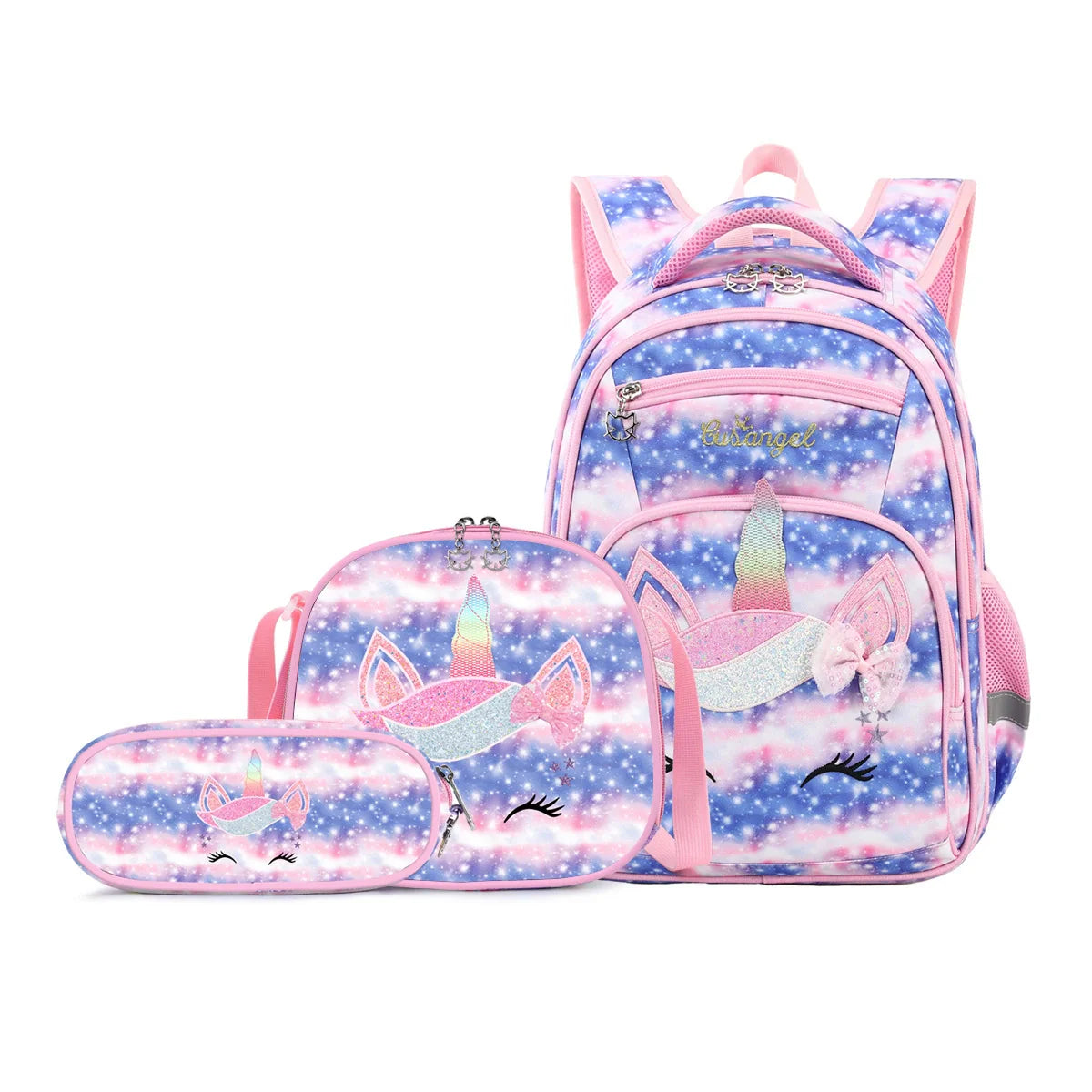 School Backpack Pencil Lunch Bag 3in1 for Boys and Girls Kids 5