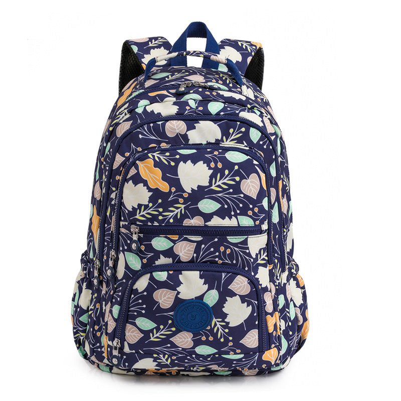 55L Lightweight Water-Resistant Backpack Outdoor Travel Bag Yellow Maple Leaf