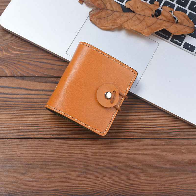 A9 Leather Pocket Notebook – 3-Ring Refillable Mini Binder 50 Sheets Coffee