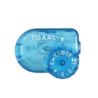 KUTSUWA Hi LiNE T'GAAL Angle Adjustable Pencil Sharpener Transparent Blue